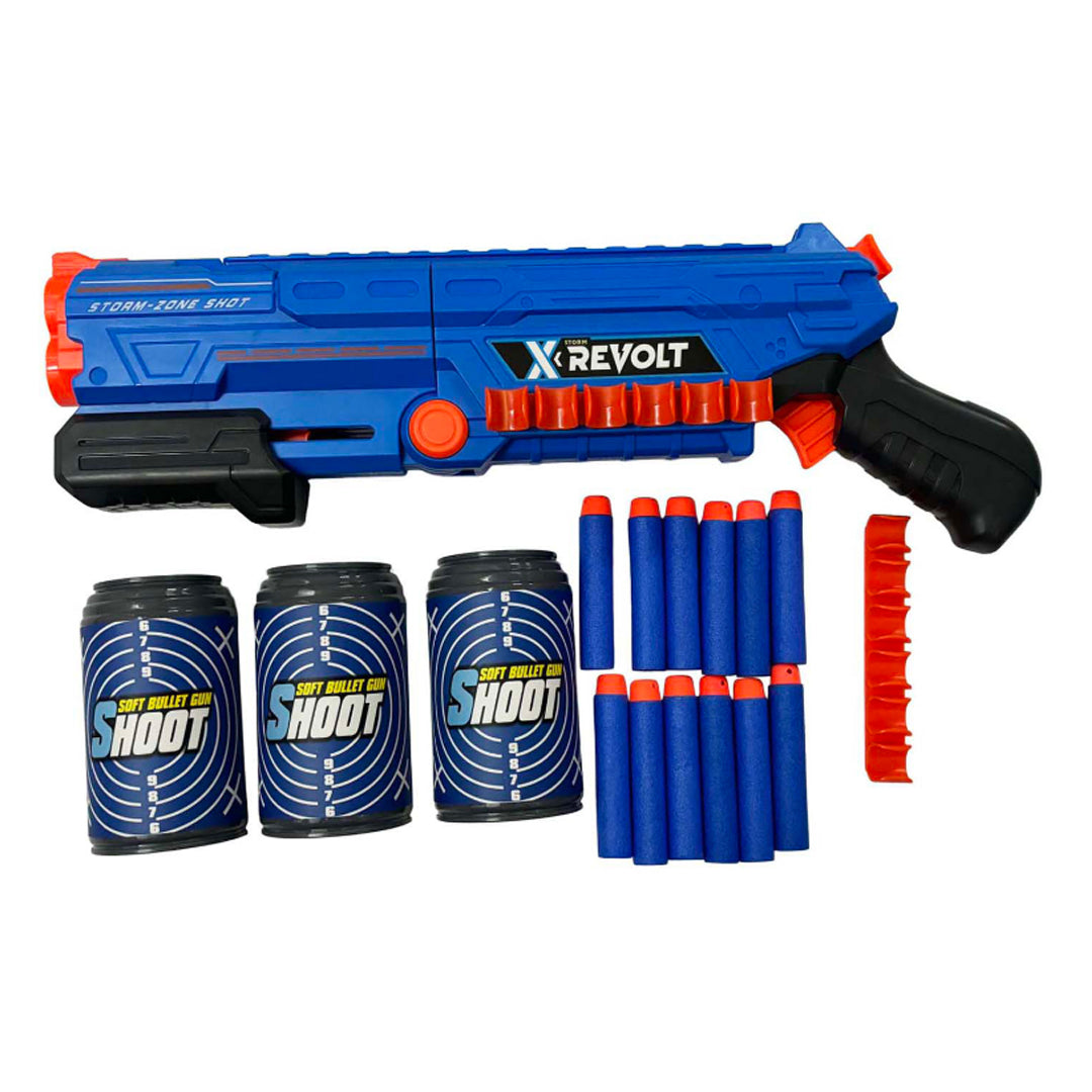 Gun With Soft Bullets And Target