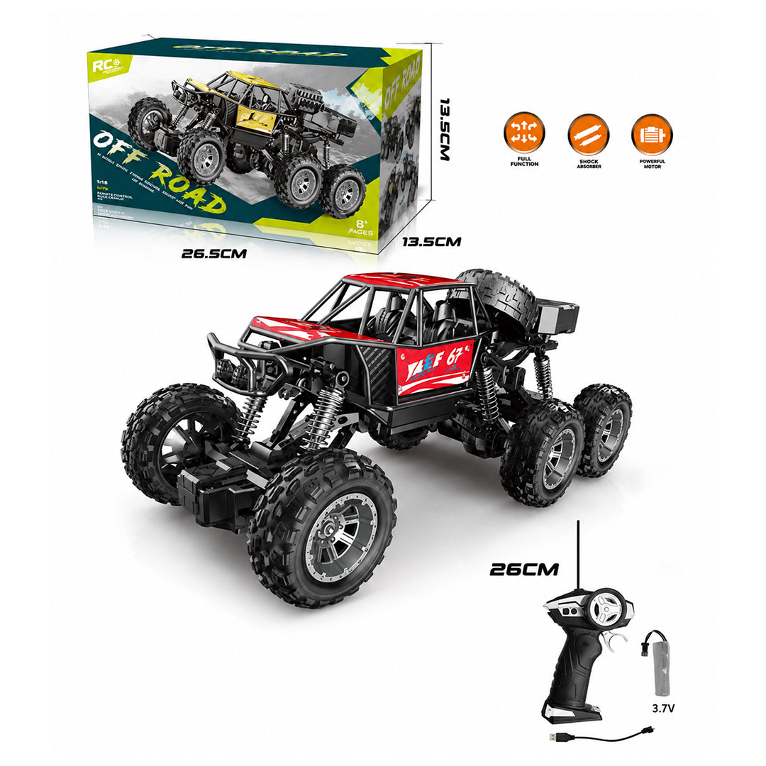 Off-Road Remote Control 6-Wheel Rock Crawle
