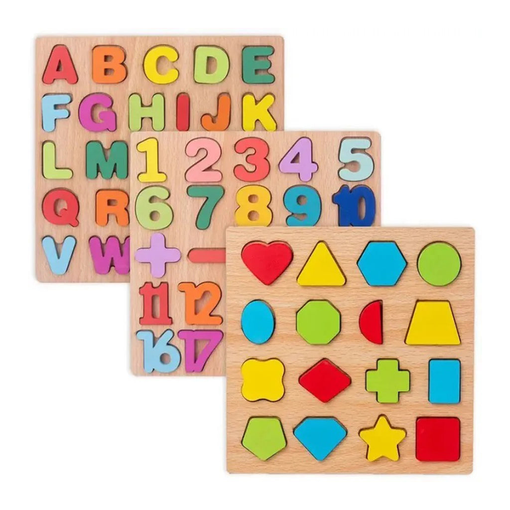 3 Card Shapes Puzzle Set