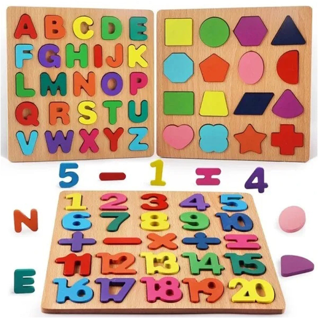 3 Card Shapes Puzzle Set