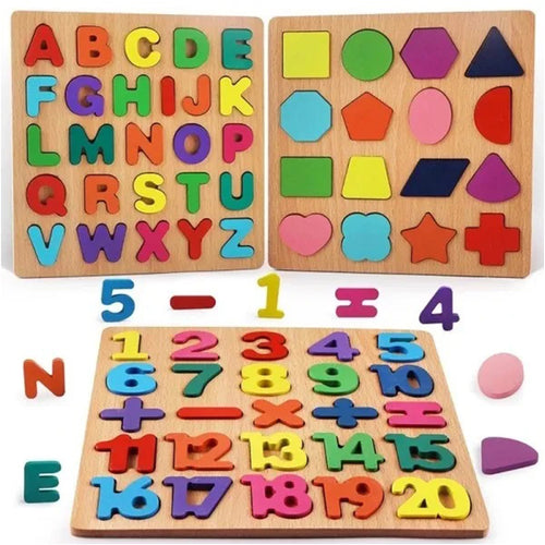 3 Card Shapes Puzzle Set