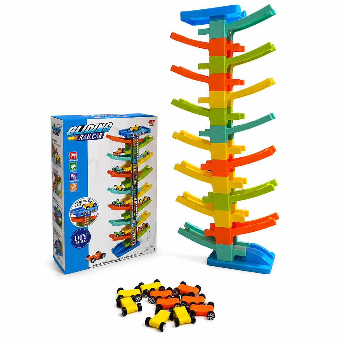 Gliding Rail Car DIY Building Track Set