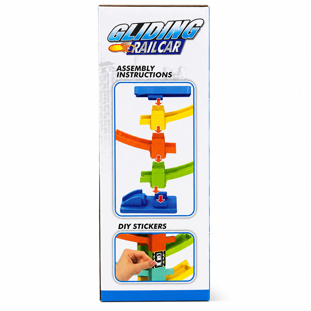 Gliding Rail Car DIY Building Track Set