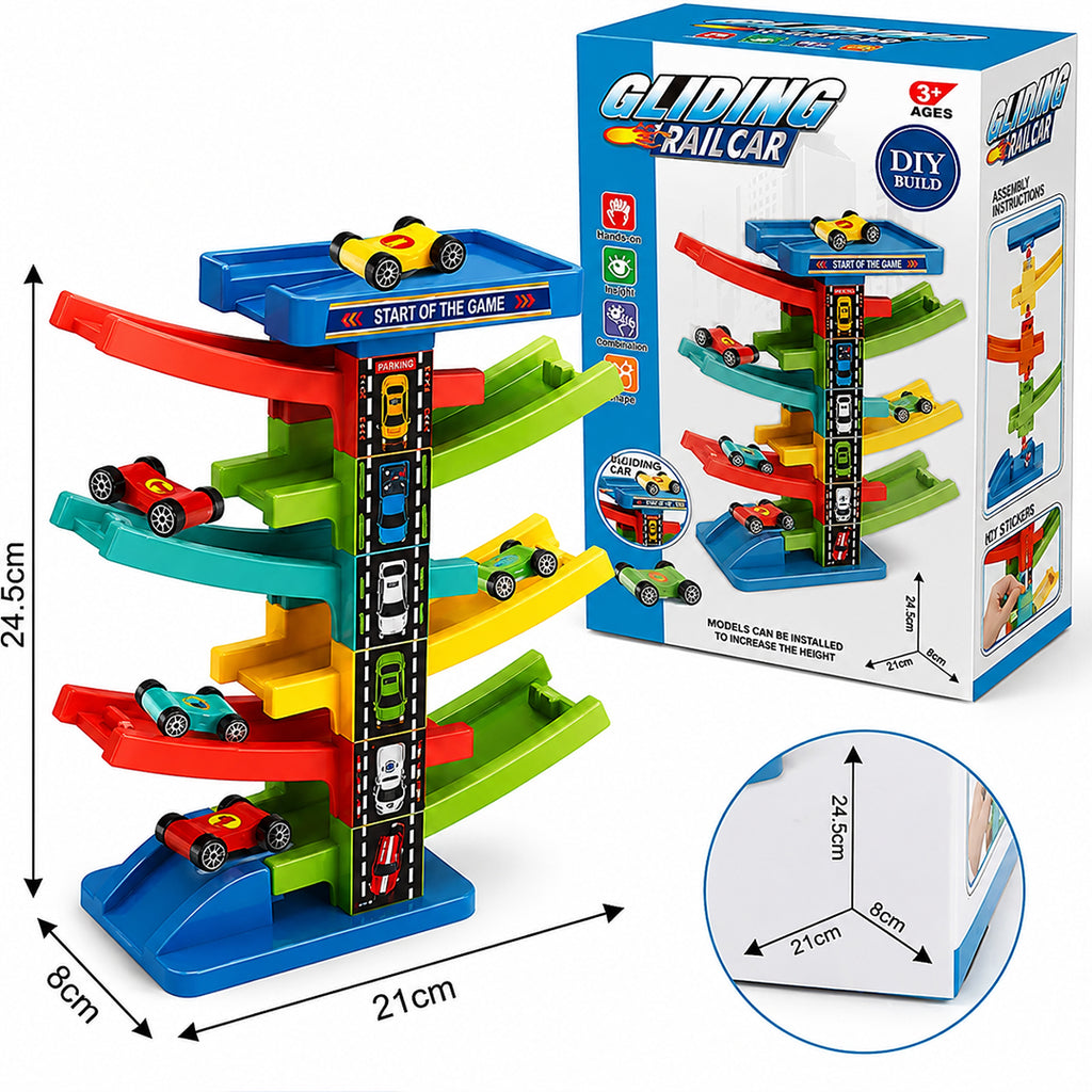 Gliding Rail Car DIY Building Track Set