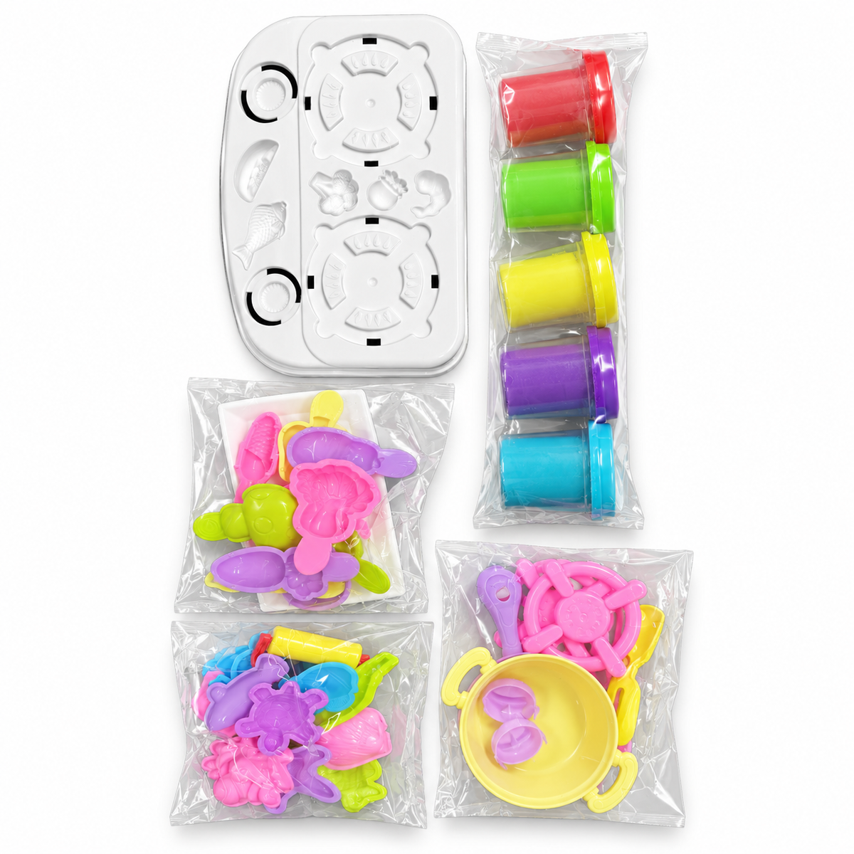 Interactive Kitchen Cooking Playset for Kids – Play Dough Food Pretend Play Kit